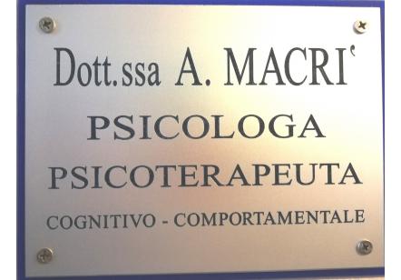 Studio di Psicologia e Psicoterapia Cognitivo-Comportamentale Dott.ssa Macrì Alessandra
